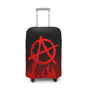Чехол для чемодана 3D с принтом АНАРХИЯ | ANARCHY в Петрозаводске, 86% полиэфир, 14% спандекс | двустороннее нанесение принта, прорези для ручек и колес | anarchy | riot | rock | анархия | бунт | знаки | музыка | панки | рок | символ