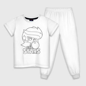 Детская пижама хлопок с принтом Brawl Stars (раскраска) в Петрозаводске, 100% хлопок |  брюки и футболка прямого кроя, без карманов, на брюках мягкая резинка на поясе и по низу штанин
 | 