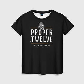 Женская футболка 3D с принтом Conor McGregor (Proper Twelve) в Петрозаводске, 100% полиэфир ( синтетическое хлопкоподобное полотно) | прямой крой, круглый вырез горловины, длина до линии бедер | conor | conor mcgregor | proper twelve | ufc | whiskey | виски | пропер твелв | юфс