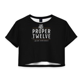 Женская футболка Crop-top 3D с принтом Conor McGregor (Proper Twelve) в Петрозаводске, 100% полиэстер | круглая горловина, длина футболки до линии талии, рукава с отворотами | 