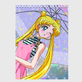 Скетчбук с принтом Sailor Moon в Петрозаводске, 100% бумага
 | 48 листов, плотность листов — 100 г/м2, плотность картонной обложки — 250 г/м2. Листы скреплены сверху удобной пружинной спиралью | baby | bunny | girl | like | pink | sailormoon | usagi | вода капли | воин | волосы | глаза | девушка | дождь | зайчик | зонтик | котик | кролик | лето | луна | малышка | матроска | небо | облака | природа | радуга | розовый