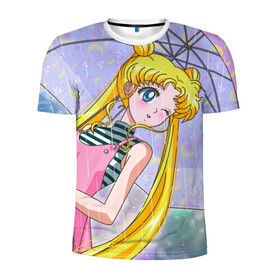 Мужская футболка 3D спортивная с принтом Sailor Moon в Петрозаводске, 100% полиэстер с улучшенными характеристиками | приталенный силуэт, круглая горловина, широкие плечи, сужается к линии бедра | baby | bunny | girl | like | pink | sailormoon | usagi | вода капли | воин | волосы | глаза | девушка | дождь | зайчик | зонтик | котик | кролик | лето | луна | малышка | матроска | небо | облака | природа | радуга | розовый