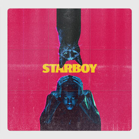 Магнитный плакат 3Х3 с принтом STARBOY в Петрозаводске, Полимерный материал с магнитным слоем | 9 деталей размером 9*9 см | blinding lights | heartless | starboy | the weekend | уикенд