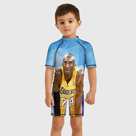 Детский купальный костюм 3D с принтом Kobe Bryant Lackers 24 blue в Петрозаводске, Полиэстер 85%, Спандекс 15% | застежка на молнии на спине | 24 | 8 | black | blue | bryant | kobe | lackers 24 | lakers | mamba | mentality | баскетбол | брайант | детская | детскую | женская | женскую | коба | коби | купить | мамба | менталитет | мужская | мужскую | черная