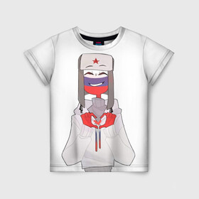 Детская футболка 3D с принтом Country Humans в Петрозаводске, 100% гипоаллергенный полиэфир | прямой крой, круглый вырез горловины, длина до линии бедер, чуть спущенное плечо, ткань немного тянется | countryhumans | картинки | персонаж | прикольные картинки