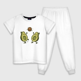 Детская пижама хлопок с принтом Авокадик в Петрозаводске, 100% хлопок |  брюки и футболка прямого кроя, без карманов, на брюках мягкая резинка на поясе и по низу штанин
 | avocado | vegan | vegetarian | авокадо | веган | вегетарианство