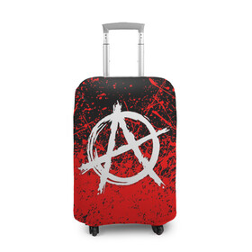 Чехол для чемодана 3D с принтом АНАРХИЯ в Петрозаводске, 86% полиэфир, 14% спандекс | двустороннее нанесение принта, прорези для ручек и колес | anarchy | riot | rock | анархия | бунт | знаки | музыка | панки | рок | символ