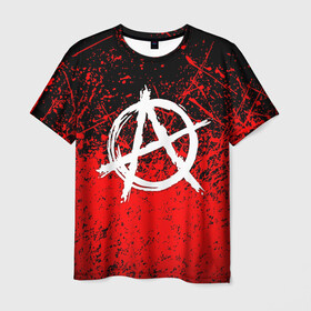 Мужская футболка 3D с принтом АНАРХИЯ в Петрозаводске, 100% полиэфир | прямой крой, круглый вырез горловины, длина до линии бедер | anarchy | riot | rock | анархия | бунт | знаки | музыка | панки | рок | символ