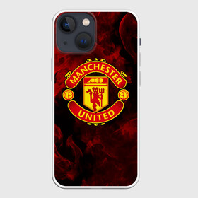 Чехол для iPhone 13 mini с принтом МАНЧЕСТЕР ЮНАЙТЕД | FCMU | MANCHESTER UNITED в Петрозаводске,  |  | fc | fcmu | football | football club | manchester united | red devils | sport | красные дьяволы | манчестер юнайтед | спорт | фк | фкмю | футбол | футбольный клуб