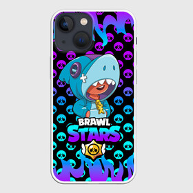 Чехол для iPhone 13 mini с принтом Brawl stars leon shark. в Петрозаводске,  |  | bea | bib | brawl stars | crow | el brown | leon | max | nita | sally leon | shark | акула | биа | биби | бравл старс | ворон | игра | леон | макс | нита | оборотень | салли леон | сэлли леон | шарк | эл браун