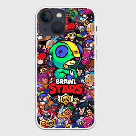 Чехол для iPhone 13 mini с принтом BRAWL STARS:LEON 8 BIT в Петрозаводске,  |  | bibi | brawl stars | brock | bull | crow | dinomike | el primo | leon | mobile game | nita | poko | ricochet | stars | tara | бравл старс | ворон | леон | мобильные игры