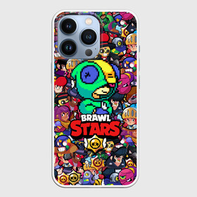 Чехол для iPhone 13 Pro с принтом BRAWL STARS:LEON 8 BIT в Петрозаводске,  |  | bibi | brawl stars | brock | bull | crow | dinomike | el primo | leon | mobile game | nita | poko | ricochet | stars | tara | бравл старс | ворон | леон | мобильные игры