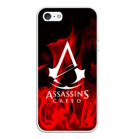 Чехол для iPhone 5/5S матовый с принтом ASSASSIN`S CREED в Петрозаводске, Силикон | Область печати: задняя сторона чехла, без боковых панелей | black flag | brotherhood | chronicles | creed | game | origins | revelations | rogue | syndicate | unity | альтаир | ассасин | игры | кинжал | пираты