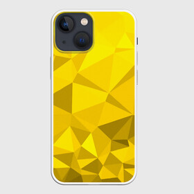 Чехол для iPhone 13 mini с принтом YELLOW ABSTRACT в Петрозаводске,  |  | abstract | abstraction | color | fractal | geometry | paitnt | polygon | polygonal | psy | абстракция | геометрия | краски | неоновые | полигоны | психоделика | фрактал