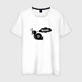 Мужская футболка хлопок с принтом Турбина улитка в Петрозаводске, 100% хлопок | прямой крой, круглый вырез горловины, длина до линии бедер, слегка спущенное плечо. | bmw | garett | garret | garrett | honda | japan tuning | jdm | lexus | nissan | pshh | snail | sti | supra | toyota | turbine | turbo | автотюнинг | гаретт | гаррет | гарретт | давление | прикол | пшш | турбина | турбояма | улитка