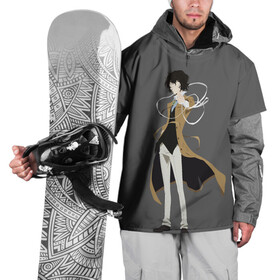 Накидка на куртку 3D с принтом Osamu Dazai в Петрозаводске, 100% полиэстер |  | Тематика изображения на принте: bungou | dazai | dogs | osamu | stray | асаму | бродячие псы | бродячих | дадзай | дазай | литературные гении | осаму | проза | псов