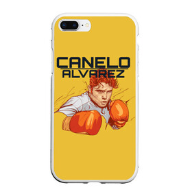 Чехол для iPhone 7Plus/8 Plus матовый с принтом Canelo Alvarez в Петрозаводске, Силикон | Область печати: задняя сторона чехла, без боковых панелей | 