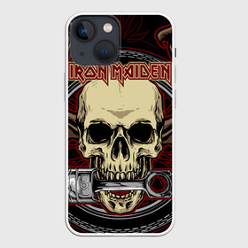 Чехол для iPhone 13 mini с принтом Iron Maiden в Петрозаводске,  |  | 80s | hardrock | heavy | iron | maiden | metal | pop | steve harris | the final frontier | uk | айрон | группа | железная дева | метал | мэйден | хеви