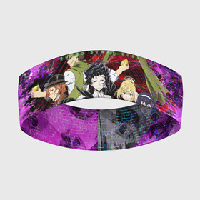 Повязка на голову 3D с принтом Bungou Stray Dogs color в Петрозаводске,  |  | anime | bungou | bungou stray dogs | dogs | stray | аниме | бродячий пес | великий из бродячих псов | манга