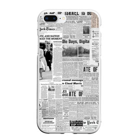 Чехол для iPhone 7Plus/8 Plus матовый с принтом Газета Newspaper в Петрозаводске, Силикон | Область печати: задняя сторона чехла, без боковых панелей | america | americans | chicago | new york times | newspaper | newspapers | tribune | wahintgon post | американские | газета | газетная | газеты | из газет | модная | модный | сша | трибьют