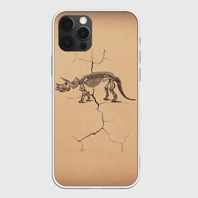 Чехол для iPhone 12 Pro Max с принтом Triceratops skeleton в Петрозаводске, Силикон |  | Тематика изображения на принте: dinosaur | extinct | primal | skeleton | triceratops | вымерший | динозавр | первобытный | скелет | трицератопс