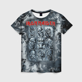 Женская футболка 3D с принтом Iron Maiden в Петрозаводске, 100% полиэфир ( синтетическое хлопкоподобное полотно) | прямой крой, круглый вырез горловины, длина до линии бедер | 80s | hardrock | heavy | iron | maiden | metal | pop | steve harris | the final frontier | uk | айрон | группа | железная дева | метал | мэйден | хеви