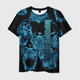 Мужская футболка 3D с принтом Iron Maiden в Петрозаводске, 100% полиэфир | прямой крой, круглый вырез горловины, длина до линии бедер | 80s | hardrock | heavy | iron | maiden | metal | pop | steve harris | the final frontier | uk | айрон | группа | железная дева | метал | мэйден | хеви