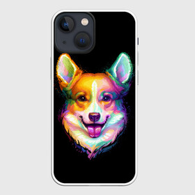 Чехол для iPhone 13 mini с принтом Корги в Петрозаводске,  |  | animal | animals | corgi | dog | dogs | glitch | глитч | животные | звери | картинка | картинки | корги | ми | милота | милый | пес | прикольная | прикольные | собака | собачка
