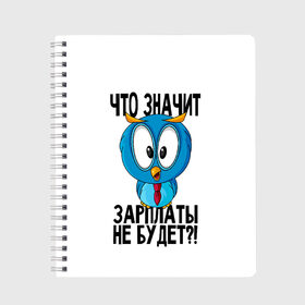 Тетрадь с принтом Птичка в шоке в Петрозаводске, 100% бумага | 48 листов, плотность листов — 60 г/м2, плотность картонной обложки — 250 г/м2. Листы скреплены сбоку удобной пружинной спиралью. Уголки страниц и обложки скругленные. Цвет линий — светло-серый
 | животные | жизненные цитаты | прикольные надписи | сова