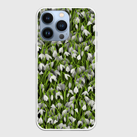 Чехол для iPhone 13 Pro с принтом Подснежники в Петрозаводске,  |  | 8 марта | букет | весенний | весна | клумба | паттерн | подарок | подснежник | растение | цветочный | цветы. цветок