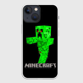 Чехол для iPhone 13 mini с принтом MINECRAFT CREEPER в Петрозаводске,  |  | creeper | game | minecraft | блоки | игра | квадраты | компьютерная игра | крипер | майнкрафт