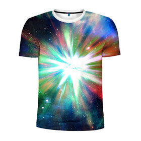 Мужская футболка 3D спортивная с принтом Космическая вспышка в Петрозаводске, 100% полиэстер с улучшенными характеристиками | приталенный силуэт, круглая горловина, широкие плечи, сужается к линии бедра | astronomy | астрономия | вселенная | вселенский | вспышка | вспышки | галактика | звезда | звёзды | космическая | космос | пространство | свет | светящиеся | светящийся | яркий | яркость