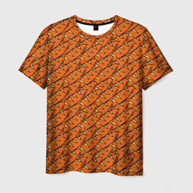 Мужская футболка 3D с принтом Хлебушек в Петрозаводске, 100% полиэфир | прямой крой, круглый вырез горловины, длина до линии бедер | bread | food | багет | батон | еда | паттерн | текстуры | хлеб