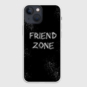 Чехол для iPhone 13 mini с принтом FRIEND ZONE в Петрозаводске,  |  | friend | zone | белая | девушка | девушке | другу | друзья | звезды | зона | любимой | люблю | минимализм | надпись | не | отношения | парень | парню | подарок | подруге | подружке | просто | только | френд