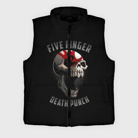 Мужской жилет утепленный 3D с принтом Five Finger Death Punch в Петрозаводске,  |  | 5fdp | death | ffdp | finger | five | five finger death punch | punch | грув метал