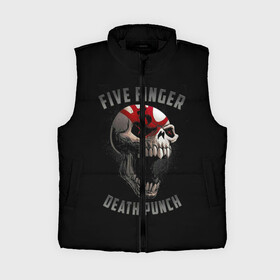 Женский жилет утепленный 3D с принтом Five Finger Death Punch в Петрозаводске,  |  | 5fdp | death | ffdp | finger | five | five finger death punch | punch | грув метал