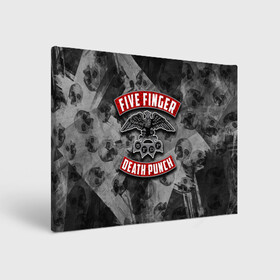 Холст прямоугольный с принтом Five Finger Death Punch в Петрозаводске, 100% ПВХ |  | 5fdp | death | ffdp | finger | five | five finger death punch | punch | грув метал