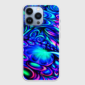 Чехол для iPhone 13 Pro с принтом PSY NEON в Петрозаводске,  |  | abstract | abstraction | color | fractal | geometry | paitnt | polygon | polygonal | psy | абстракция | геометрия | краски | неоновые | полигоны | психоделика | фрактал