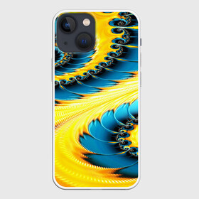 Чехол для iPhone 13 mini с принтом ABSTRACT EXCLUSIVE в Петрозаводске,  |  | Тематика изображения на принте: abstract | abstraction | color | fractal | geometry | paitnt | polygon | polygonal | psy | абстракция | геометрия | краски | неоновые | полигоны | психоделика | фрактал