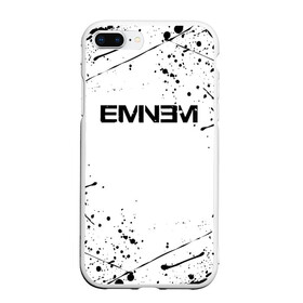 Чехол для iPhone 7Plus/8 Plus матовый с принтом EMINEM в Петрозаводске, Силикон | Область печати: задняя сторона чехла, без боковых панелей | america | eminem | rap | slim shady | usa | америка | зарубежный реп | реп | сша | эминем