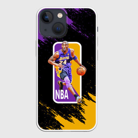 Чехол для iPhone 13 mini с принтом LA LAKERS   KOBE BRYANT в Петрозаводске,  |  | Тематика изображения на принте: america | basketball | kobe bryant | la | la lakers | lakers | los angeles lakers | nba | usa | баскетбол | кобе брайант | лос анджелес лейкерс | нба | сша