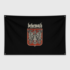 Флаг-баннер с принтом Behemoth в Петрозаводске, 100% полиэстер | размер 67 х 109 см, плотность ткани — 95 г/м2; по краям флага есть четыре люверса для крепления | behemoth | black | blackmetal | burzum | carnifex | punk | rock | suicide silence