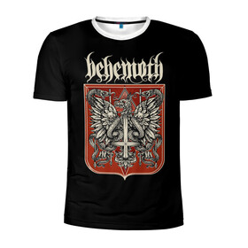 Мужская футболка 3D спортивная с принтом Behemoth в Петрозаводске, 100% полиэстер с улучшенными характеристиками | приталенный силуэт, круглая горловина, широкие плечи, сужается к линии бедра | behemoth | black | blackmetal | burzum | carnifex | punk | rock | suicide silence