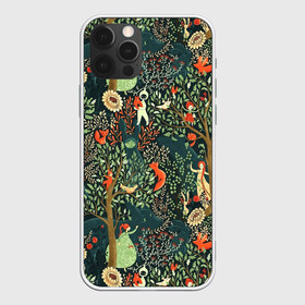 Чехол для iPhone 12 Pro Max с принтом Abstraction Pattern в Петрозаводске, Силикон |  | abstraction pattern | forest | fox | girl | абстракция | лес | лисы | паттерн | узор