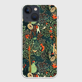 Чехол для iPhone 13 mini с принтом Abstraction Pattern в Петрозаводске,  |  | Тематика изображения на принте: abstraction pattern | forest | fox | girl | абстракция | лес | лисы | паттерн | узор