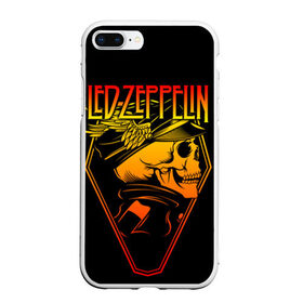 Чехол для iPhone 7Plus/8 Plus матовый с принтом Led Zeppelin в Петрозаводске, Силикон | Область печати: задняя сторона чехла, без боковых панелей | Тематика изображения на принте: john paul jones | music | блюз | джимми пейдж | джон пол джонс | метал | роберт плант | рок | фолк | хард | хеви