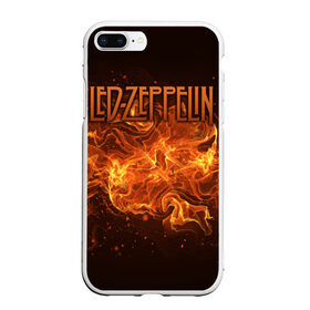 Чехол для iPhone 7Plus/8 Plus матовый с принтом Led Zeppelin в Петрозаводске, Силикон | Область печати: задняя сторона чехла, без боковых панелей | Тематика изображения на принте: john paul jones | music | блюз | джимми пейдж | джон пол джонс | метал | роберт плант | рок | фолк | хард | хеви