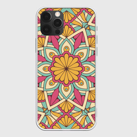 Чехол для iPhone 12 Pro Max с принтом Абстрактный узор в Петрозаводске, Силикон |  | абстрактное | абстрактный | звезда | звёзды | узор | узоры | цветок | цветы | этно | этнос