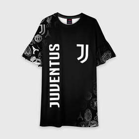 Детское платье 3D с принтом JUVENTUS | ЮВЕНТУС (Z) в Петрозаводске, 100% полиэстер | прямой силуэт, чуть расширенный к низу. Круглая горловина, на рукавах — воланы | Тематика изображения на принте: arsenal | bayern | bayern munchen | borussia | chelsea | fc barca | juventus | liverp | manchester city | manchester united | milan | real madrid | арсенал | бавария | барселона | боруссия | манчестер сити | манчестер