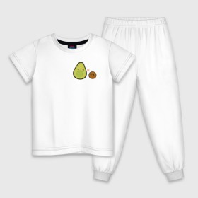 Детская пижама хлопок с принтом Авокадо в Петрозаводске, 100% хлопок |  брюки и футболка прямого кроя, без карманов, на брюках мягкая резинка на поясе и по низу штанин
 | Тематика изображения на принте: avocado | vegan | vegetarian | авокадо | веган | вегетарианство